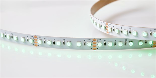 PTN-B-RGB-120-14-24V-R2 (ПЕРВЫЙ СВЕТ, 24 В, 14 Вт/м, SMD3535, 120 LED, RGB, CRI -, 3 года, 5 метров), Светодиодная лента RGB многоцветная PTN-B-RGB-120-14-24V-R2