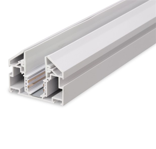 Трековый шинопровод для натяжных потолков 2в1 2M 48V  БЕЛЫЙ VS-CX-02WH